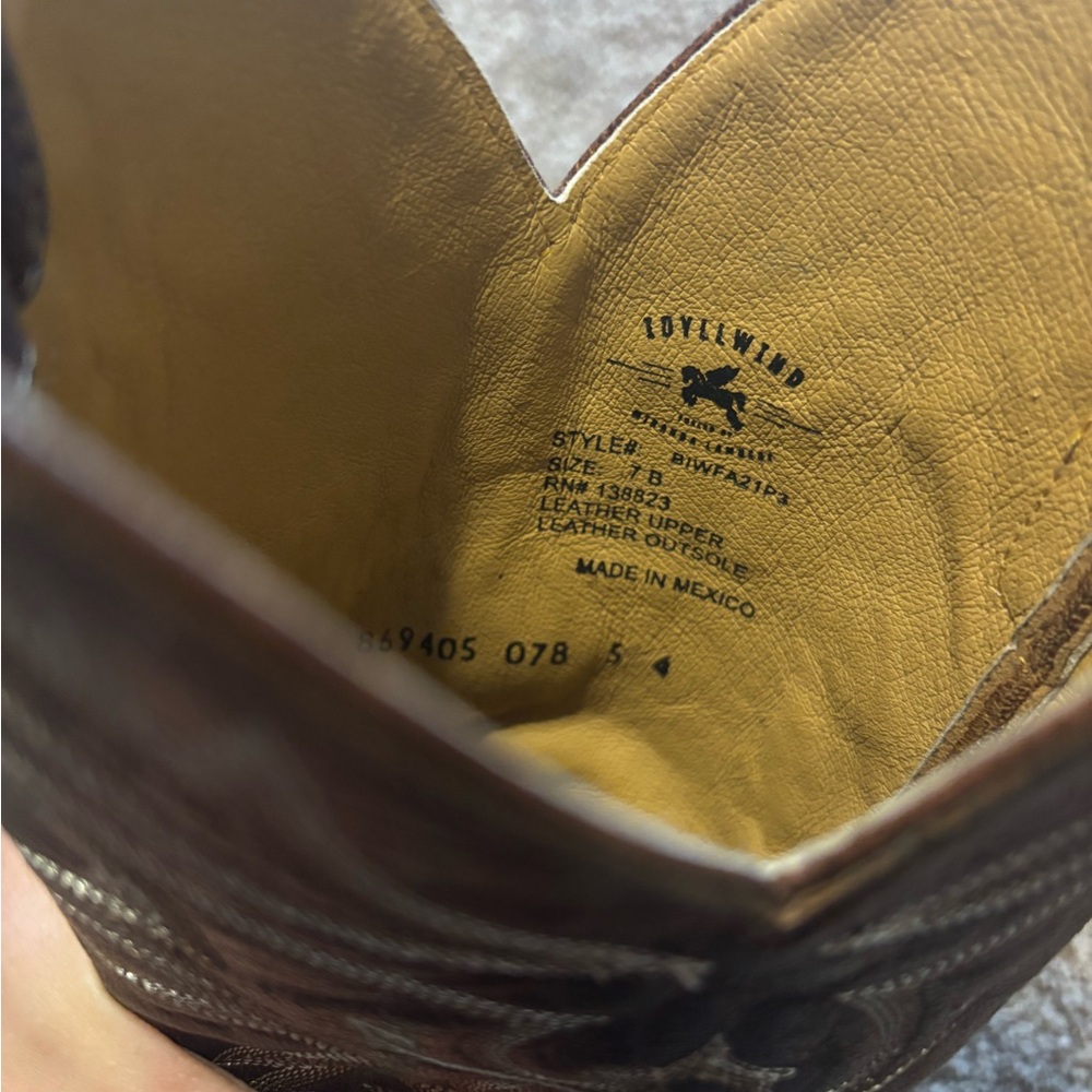 Idyllwind Brown Leather Western Heeled Boots - Picture 3 of 3